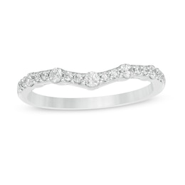 Previously Owned - 1/3 CT. T.W. Diamond Contour Anniversary Band in 14K White Gold