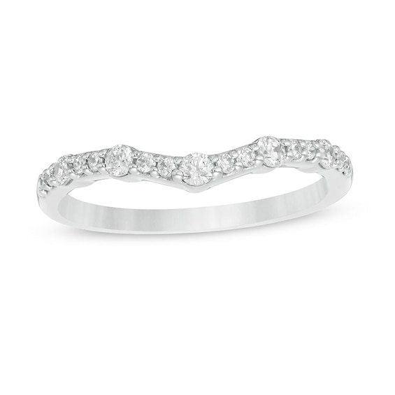 Previously Owned - 1/3 CT. T.w. Diamond Contour Anniversary Band in 14K White Gold