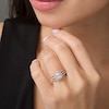 Thumbnail Image 3 of Previously Owned - Celebration Ideal 1 CT. T.W. Emerald-Cut Diamond Frame Engagement Ring in 14K Two-Tone Gold