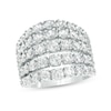 Thumbnail Image 1 of Previously Owned - 4 CT. T.W. Diamond Graduated Five Row Ring in 10K White Gold