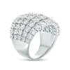Thumbnail Image 3 of Previously Owned - 4 CT. T.W. Diamond Graduated Five Row Ring in 10K White Gold