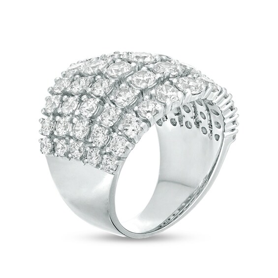 Previously Owned - 4 CT. T.w. Diamond Graduated Five Row Ring in 10K White Gold