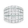 Thumbnail Image 4 of Previously Owned - 4 CT. T.W. Diamond Graduated Five Row Ring in 10K White Gold