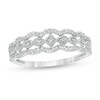 Thumbnail Image 1 of Previously Owned - 1/15 CT. T.W. Diamond Scallop Vintage-Style Anniversary Ring in 10K White Gold