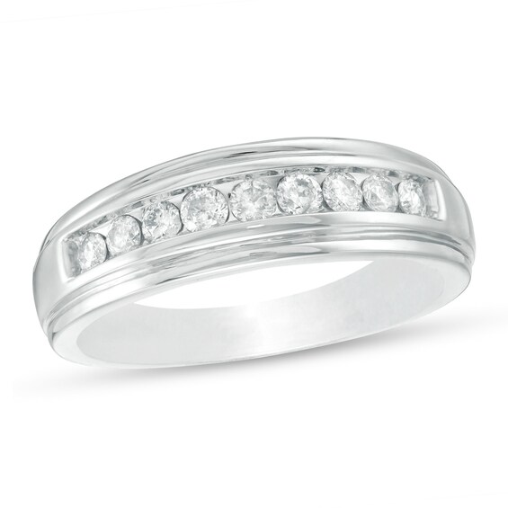 Previously Owned - 1/2 CT. T.w. Diamond Wedding Band in 10K White Gold