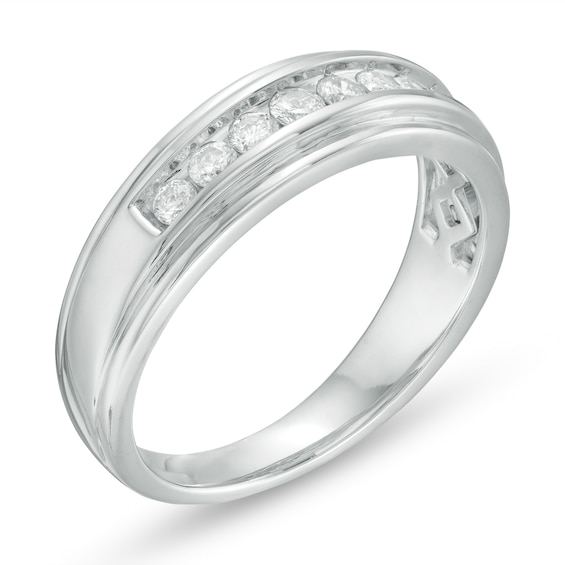 Previously Owned - 1/2 CT. T.w. Diamond Wedding Band in 10K White Gold