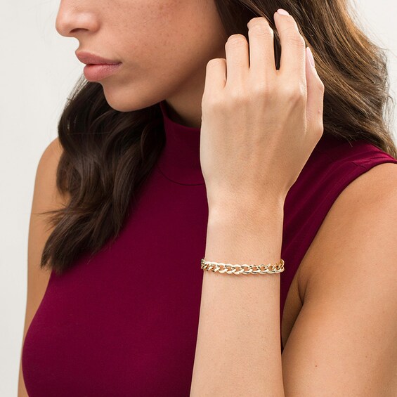 Previously Owned - Made in Italy 070 Gauge Curb Chain Bracelet in Hollow 14K Gold - 7.5"