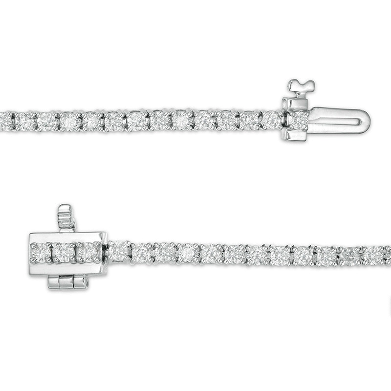 Main Image 3 of Previously Owned - 2 CT. T.W. Diamond Tennis Bracelet in 10K White Gold