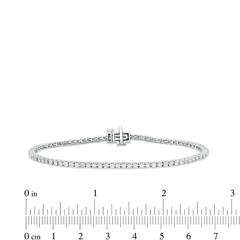 Main Image 4 of Previously Owned - 2 CT. T.W. Diamond Tennis Bracelet in 10K White Gold