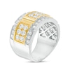 Thumbnail Image 2 of Previously Owned - 2 CT. T.W. Diamond Brick-Patterned Ring in 10K Two-Tone Gold
