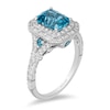 Thumbnail Image 2 of Previously Owned - Enchanted Disney Cinderella London Blue Topaz and 3/4 CT. T.W. Diamond Frame Engagement Ring