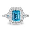 Thumbnail Image 4 of Previously Owned - Enchanted Disney Cinderella London Blue Topaz and 3/4 CT. T.W. Diamond Frame Engagement Ring
