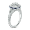 Thumbnail Image 2 of Previously Owned - Vera Wang Love Collection 1-1/3 CT. T.W. Princess-Cut Diamond and Sapphire Frame Engagement Ring in 14K White Gold