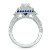 Thumbnail Image 3 of Previously Owned - Vera Wang Love Collection 1-1/3 CT. T.W. Princess-Cut Diamond and Sapphire Frame Engagement Ring in 14K White Gold