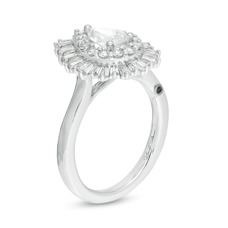 Previously Owned - Marilyn Monroe™ Collection 1-1/2 CT. T.W. Pear-Shaped Diamond Frame Engagement Ring in 14K White Gold