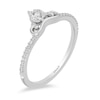 Thumbnail Image 2 of Previously Owned - Enchanted Disney Cinderella 1/10 CT. T.W. Diamond Carriage Contour Wedding Band in 14K White Gold