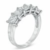 Thumbnail Image 2 of Previously Owned - 2 CT. T.W. Princess-Cut Diamond Five Stone Wedding Band in Platinum (H/SI1)
