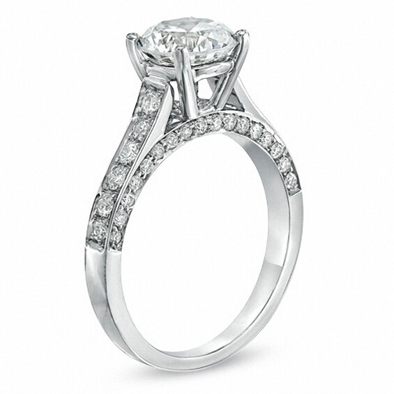 Previously Owned - 1/2 CT. T.w. Diamond Semi-Mount in Platinum (H/Si1)