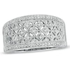 Thumbnail Image 1 of Previously Owned - 1/8 CT. T.W. Diamond Quilted Ring in Sterling Silver