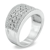 Thumbnail Image 2 of Previously Owned - 1/8 CT. T.W. Diamond Quilted Ring in Sterling Silver