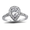 Thumbnail Image 1 of Previously Owned - 1-1/8 CT. T.W. Pear-Shaped Diamond Frame Engagement Ring in Platinum (H/SI2)