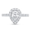 Thumbnail Image 3 of Previously Owned - 1-1/8 CT. T.W. Pear-Shaped Diamond Frame Engagement Ring in Platinum (H/SI2)