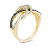Thumbnail Image 2 of Previously Owned - 1/4 CT. T.W. Enhanced Black and White Diamond Infinity Double Loop Ring in 10K Gold