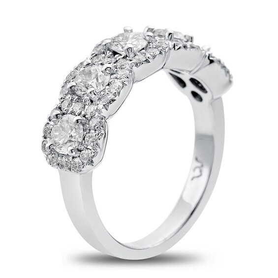 Previously Owned - 1-1/4 CT. T.w. Composite Diamond Five Stone Anniversary Band in 18K White Gold (H/Si1)