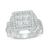 Thumbnail Image 1 of Previously Owned - 2-1/4 CT. T.W. Quad Princess-Cut Diamond Twist Shank Engagement Ring in 14K White Gold
