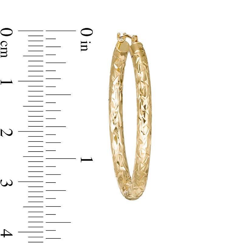 Zales 3.0 x 50.0mm Hoop Earrings in 14K Gold