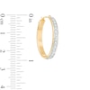 Thumbnail Image 2 of Previously Owned - Diamond Fascination™ Oval Hoop Earrings in 14K Gold