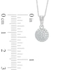 Thumbnail Image 2 of Previously Owned - 1/4 CT. T.W. Composite Diamond Circle Pendant in 10K White Gold