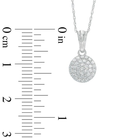 Previously Owned - 1/4 CT. T.w. Composite Diamond Circle Pendant in 10K White Gold