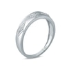 Thumbnail Image 2 of Previously Owned - Diamond Accent Kite-Shaped Station Wedding Band in 10K White Gold