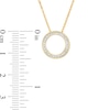 Thumbnail Image 2 of Previously Owned - 1/20 CT. T.W. Diamond Circle Outline Pendant in 10K Gold