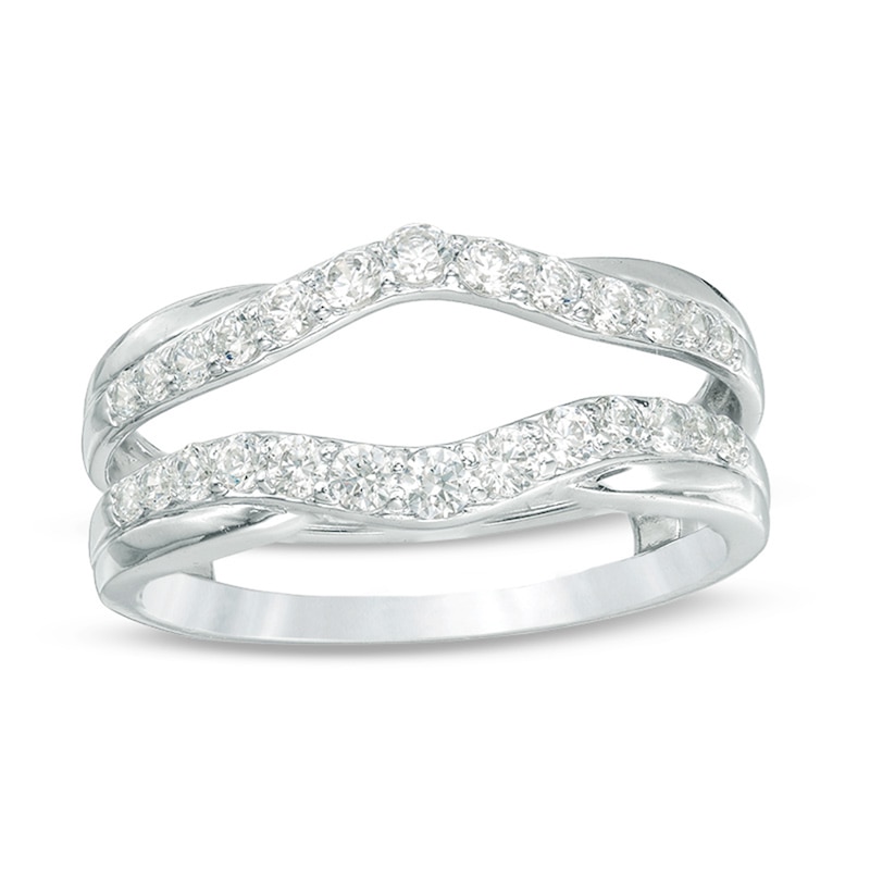 Main Image 1 of Previously Owned - 1/2 CT. T.W. Diamond Contour Solitaire Enhancer in 14K White Gold