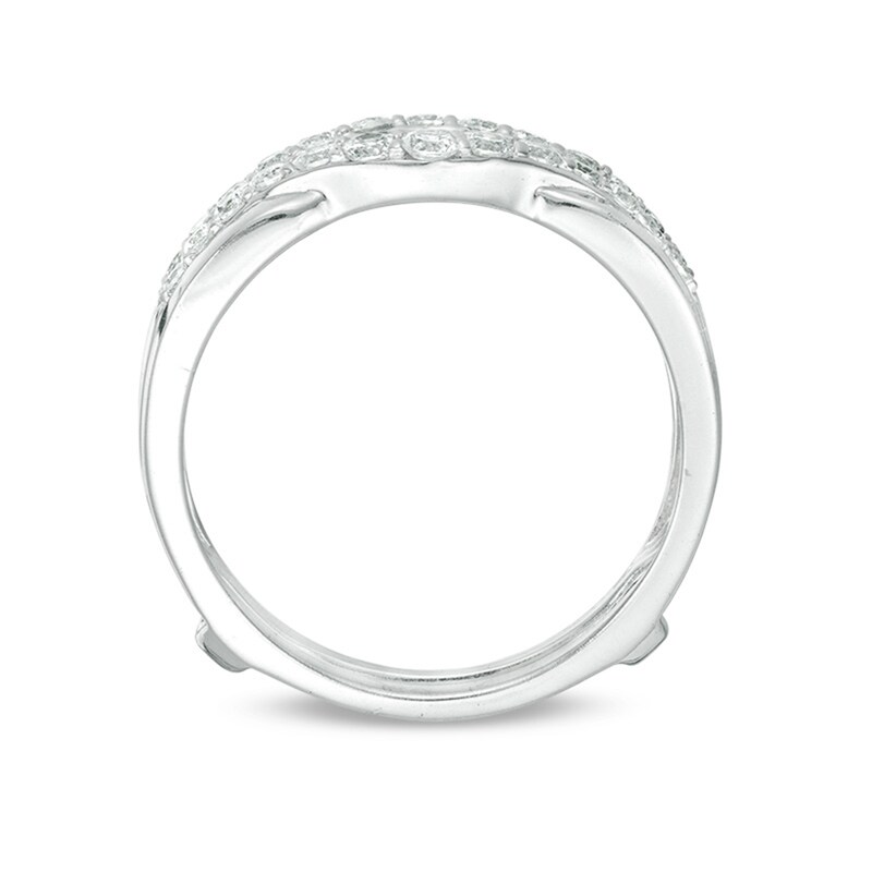 Main Image 5 of Previously Owned - 1/2 CT. T.W. Diamond Contour Solitaire Enhancer in 14K White Gold