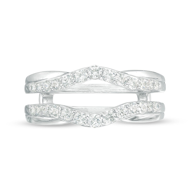 Main Image 6 of Previously Owned - 1/2 CT. T.W. Diamond Contour Solitaire Enhancer in 14K White Gold