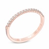 Thumbnail Image 2 of Previously Owned - 1/6 CT. T.W. Diamond Wedding Band in 14K Rose Gold