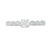 Thumbnail Image 4 of Previously Owned - 1/3 CT. T.W. Diamond Alternating Shaped Shank Vintage-Style Engagement Ring in 14K White Gold