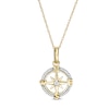 Thumbnail Image 1 of Previously Owned - 1/15 CT. T.W. Diamond Compass "NESW" Pendant in 10K Gold