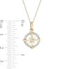 Thumbnail Image 3 of Previously Owned - 1/15 CT. T.W. Diamond Compass "NESW" Pendant in 10K Gold