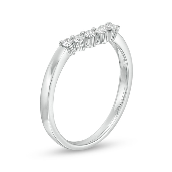 Previously Owned - 1/5 CT. T.w. Diamond Contour Band in 14K White Gold
