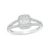 Thumbnail Image 1 of Previously Owned - 1/3 CT. T.W. Composite Diamond Rectangle Frame Ring in 10K White Gold