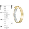 Thumbnail Image 3 of Previously Owned - Made in Italy 20.0mm Diamond-Cut Inside-Out Hoop Earrings in 14K Two-Tone Gold