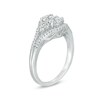 Thumbnail Image 2 of Previously Owned - 1/2 CT. T.W. Oval Composite Diamond Tri-Sides Ring in 10K White Gold