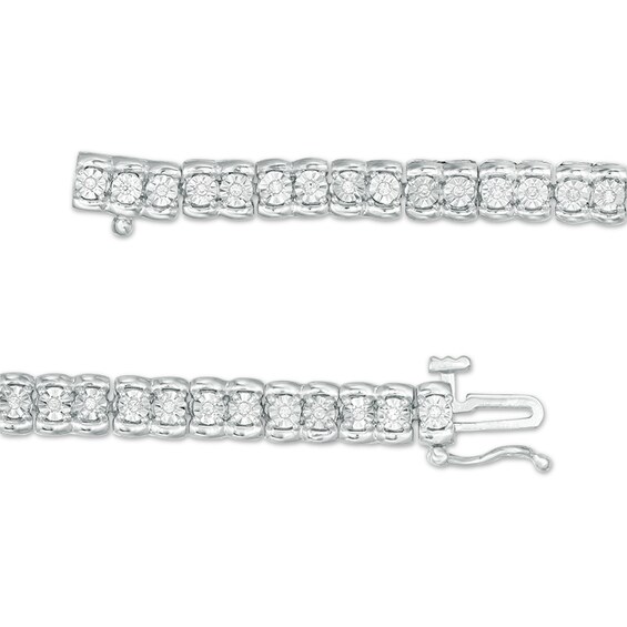 Previously Owned - 1/4 CT. T.w. Diamond Tennis Bracelet in Sterling Silver - 7.25"