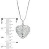 Thumbnail Image 4 of Previously Owned - Lab-Created White Sapphire Angel Wings Heart Locket in Sterling Silver