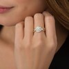 Thumbnail Image 3 of Previously Owned - 1/2 CT. T.W. Diamond Frame Swirl Bypass Ring in 10K Gold