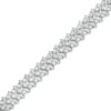 Thumbnail Image 1 of Previously Owned - 1 CT. T.W. Diamond Three Stone Chevron Bracelet in Sterling Silver - 7.5"